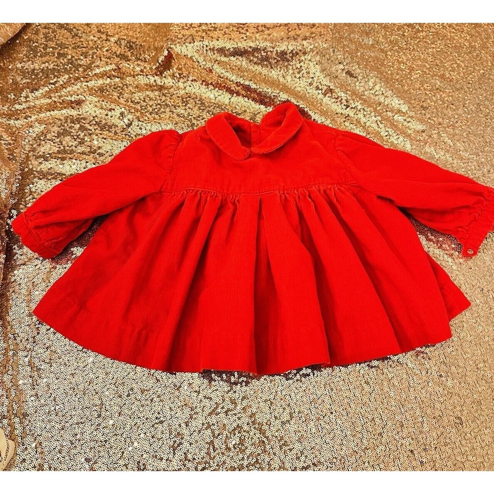 Vintage Red Baby Dress Christmas 6-9 Months